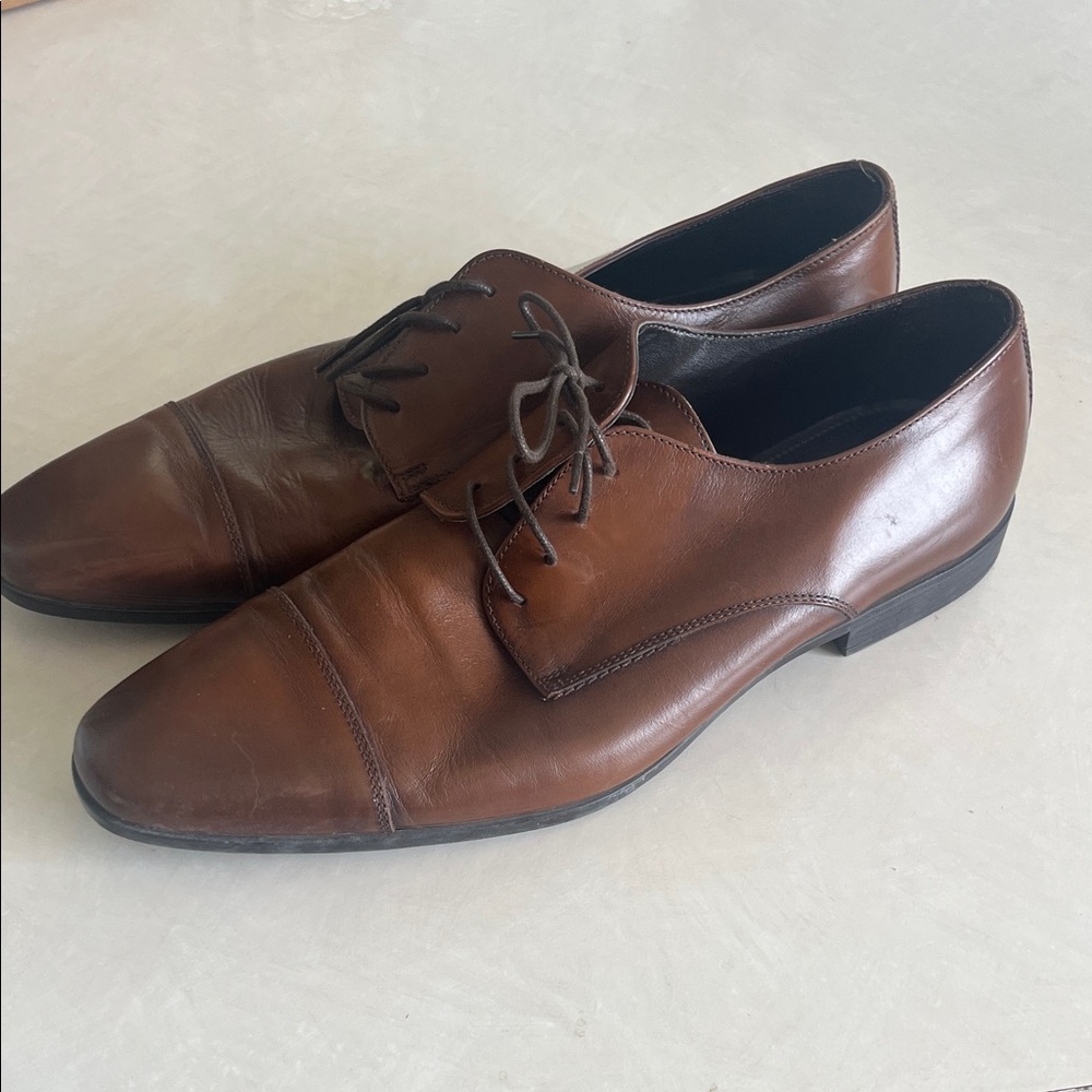 The Rail Brown Leather Oxfords
